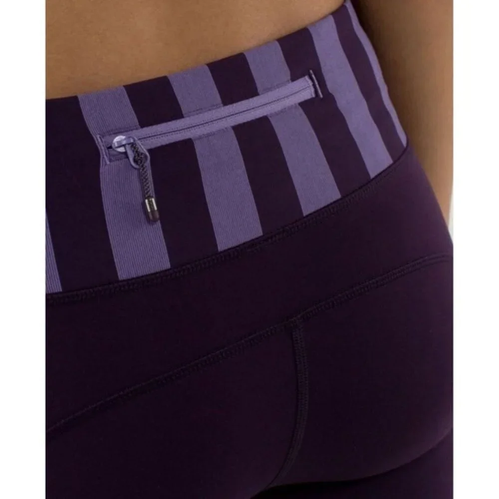 Lululemon Women's Size 8 Deep Zinfandel‎ Speed Tight Brushed Interlock Leggings